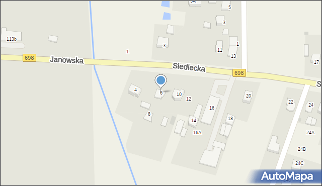 Stok Lacki-Folwark, Siedlecka, 6, mapa Stok Lacki-Folwark