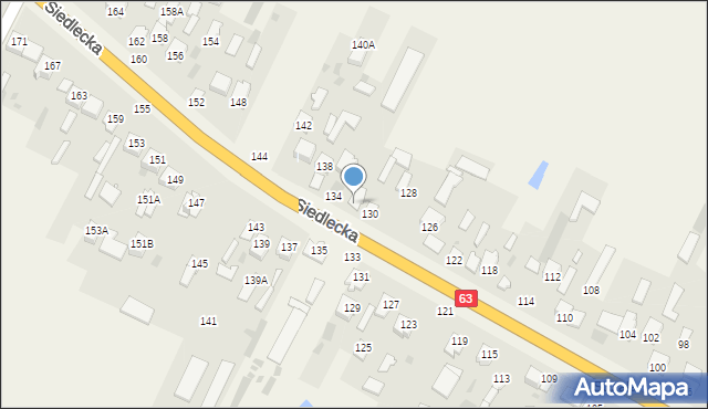 Strzała, Siedlecka, 132, mapa Strzała