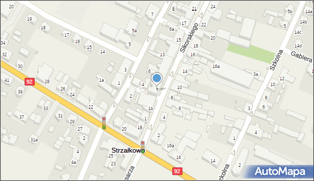Strzałkowo, Sikorskiego Władysława, gen., 7, mapa Strzałkowo