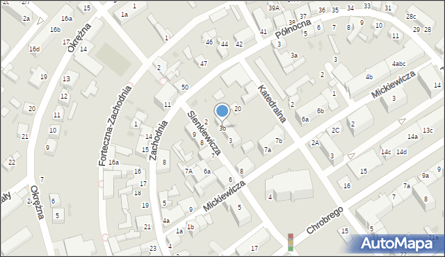 Strzelce Krajeńskie, Sienkiewicza Henryka, 3b, mapa Strzelce Krajeńskie