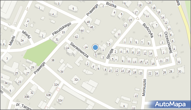 Strzelce Opolskie, Sienkiewicza Henryka, 1, mapa Strzelce Opolskie