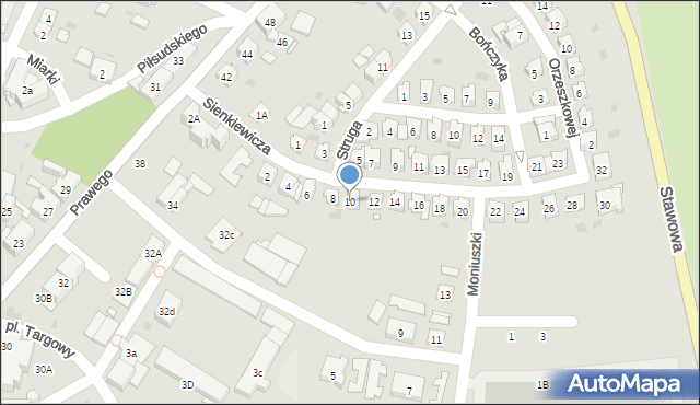 Strzelce Opolskie, Sienkiewicza Henryka, 10, mapa Strzelce Opolskie