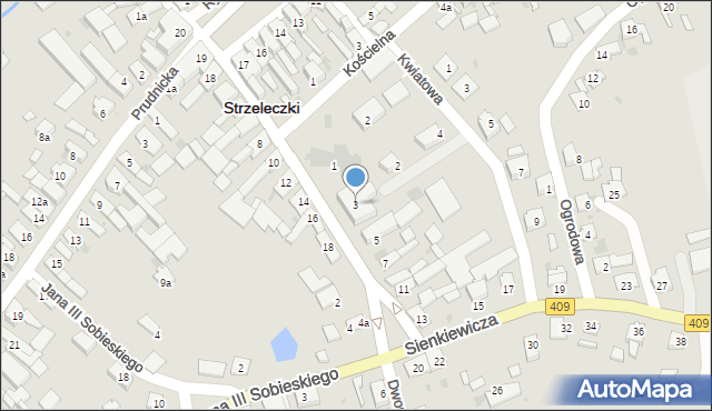 Strzeleczki, Sienkiewicza Henryka, 3, mapa Strzeleczki