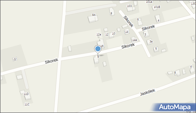 Studzienice, Sikorek, 9, mapa Studzienice