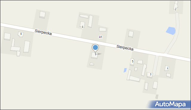 Sudragi, Sierpecka, 7, mapa Sudragi