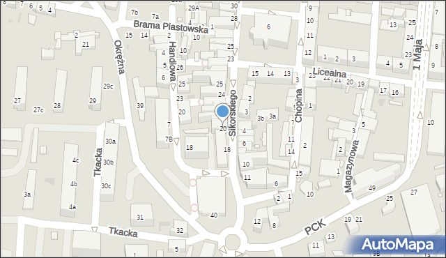 Sulechów, Sikorskiego Władysława, gen., 20, mapa Sulechów