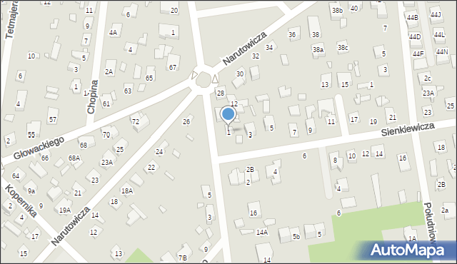 Sulejówek, Sienkiewicza Henryka, 1, mapa Sulejówek