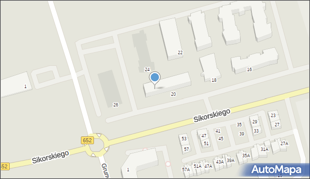Suwałki, Sikorskiego Władysława, gen., 18, mapa Suwałk