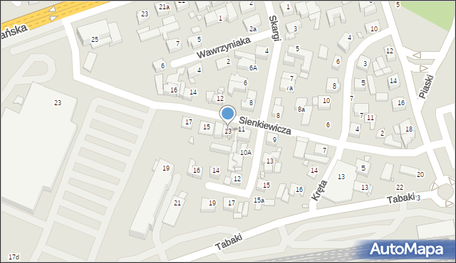 Swarzędz, Sienkiewicza Henryka, 13, mapa Swarzędz