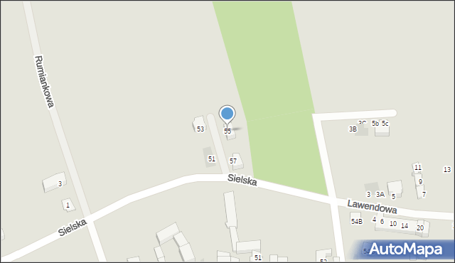 Świebodzice, Sielska, 55, mapa Świebodzice