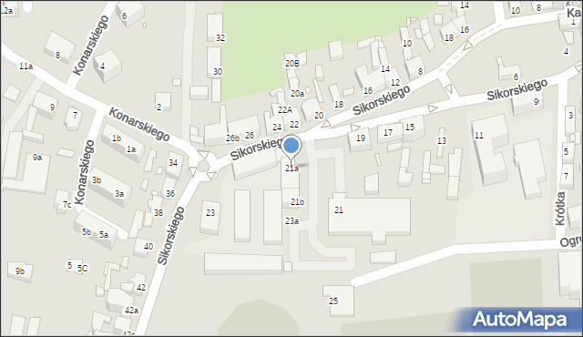 Świebodzin, Sikorskiego Władysława, gen., 21a, mapa Świebodzin