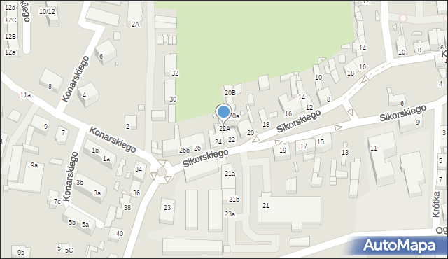 Świebodzin, Sikorskiego Władysława, gen., 22A, mapa Świebodzin