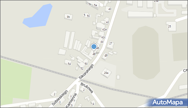 Świebodzin, Sikorskiego Władysława, gen., 48, mapa Świebodzin