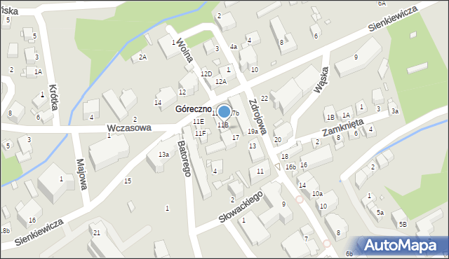 Świeradów-Zdrój, Sienkiewicza Henryka, 11c, mapa Świeradów-Zdrój