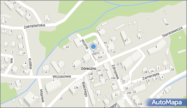 Świeradów-Zdrój, Sienkiewicza Henryka, 12D, mapa Świeradów-Zdrój