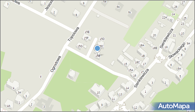 Szczawno-Zdrój, Sienkiewicza Henryka, 15B, mapa Szczawno-Zdrój