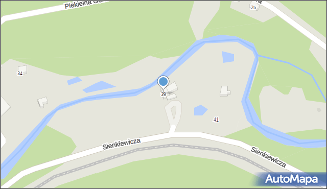 Szczytna, Sienkiewicza Henryka, 39, mapa Szczytna