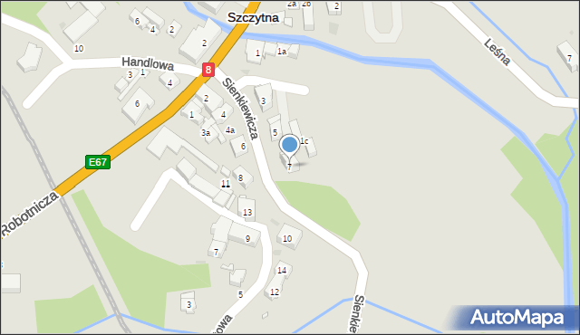 Szczytna, Sienkiewicza Henryka, 7, mapa Szczytna