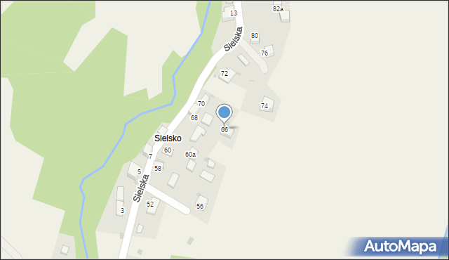 Szlachtowa, Sielska, 66, mapa Szlachtowa