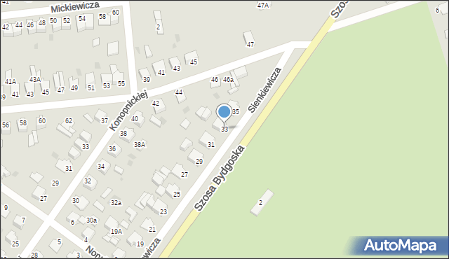 Szubin, Sienkiewicza Henryka, 33, mapa Szubin