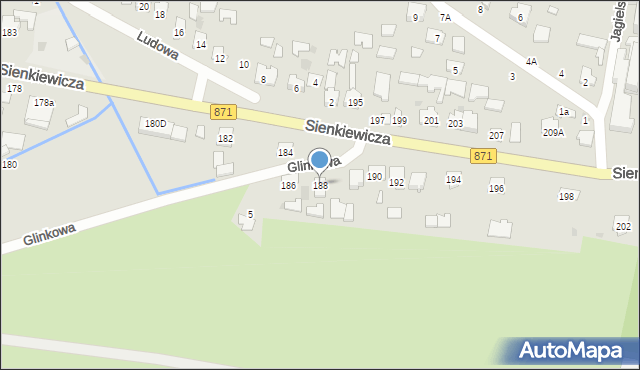 Tarnobrzeg, Sienkiewicza Henryka, 188, mapa Tarnobrzegu