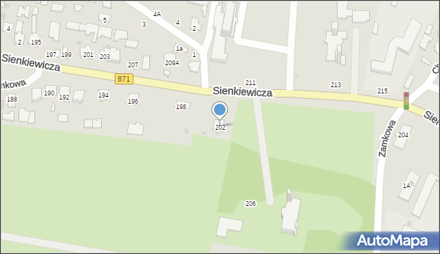 Tarnobrzeg, Sienkiewicza Henryka, 202, mapa Tarnobrzegu