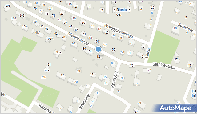 Tarnów, Sienkiewicza Henryka, 82, mapa Tarnów