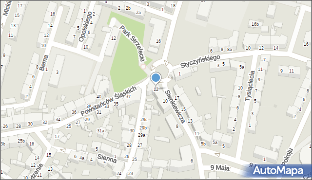 Tarnowskie Góry, Sienkiewicza Henryka, 12, mapa Tarnowskie Góry