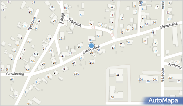 Tarnowskie Góry, Siewierska, 49, mapa Tarnowskie Góry