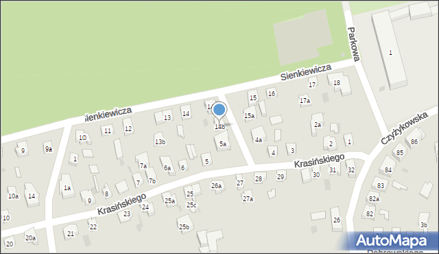 Tczew, Sienkiewicza Henryka, 14b, mapa Tczew