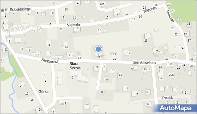 Tenczynek, Sienkiewicza Henryka, 15, mapa Tenczynek