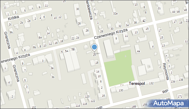 Terespol, Sienkiewicza Henryka, 20, mapa Terespol