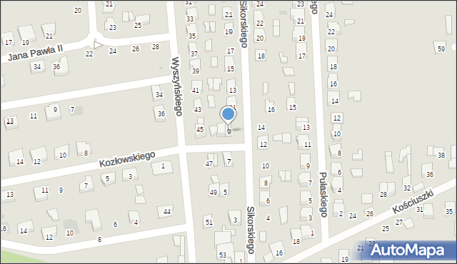 Terespol, Sikorskiego Władysława, gen., 9, mapa Terespol