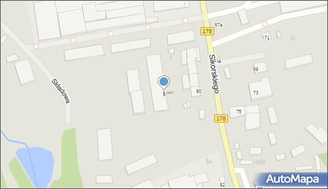 Trzcianka, Sikorskiego Władysława, gen., 8, mapa Trzcianka