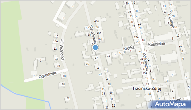 Trzcińsko-Zdrój, Sienkiewicza Henryka, 49, mapa Trzcińsko-Zdrój