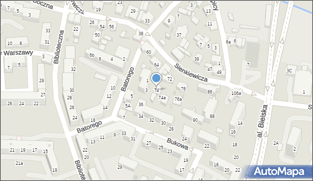 Tychy, Sienkiewicza Henryka, 74, mapa Tychów
