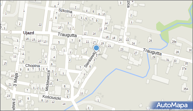 Ujazd, Sienkiewicza Henryka, 2, mapa Ujazd
