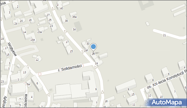 Wadowice, Sienkiewicza Henryka, 26, mapa Wadowice