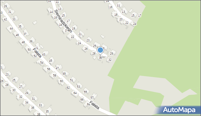 Wałbrzych, Siemiradzkiego Henryka, 30, mapa Wałbrzycha