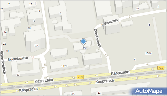 Warszawa, Siedmiogrodzka, 3A, mapa Warszawy