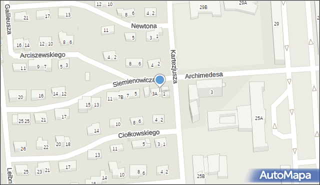 Warszawa, Siemienowicza Kazimierza, 3, mapa Warszawy