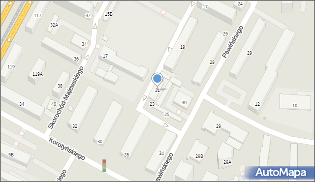Warszawa, Siemieńskiego Józefa, 21, mapa Warszawy