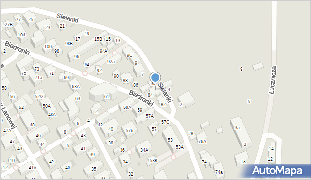 Warszawa, Sielanki, 3, mapa Warszawy