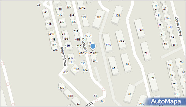 Warszawa, Sieczna, 65A/1, mapa Warszawy