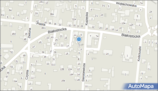 Wasilków, Sienkiewicza Henryka, 2, mapa Wasilków