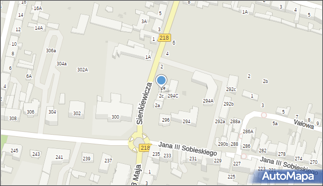 Wejherowo, Sienkiewicza Henryka, 2d, mapa Wejherowo