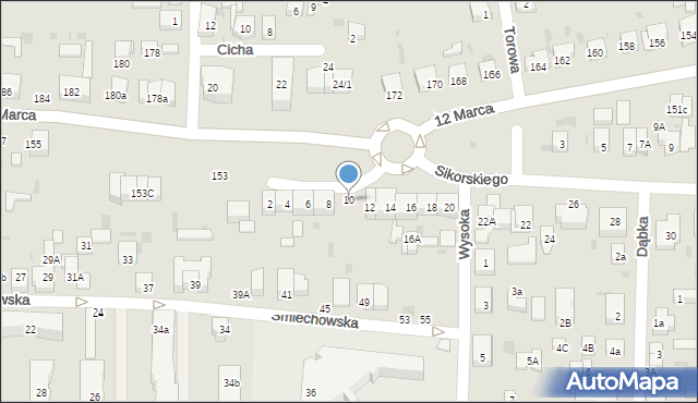 Wejherowo, Sikorskiego Władysława, gen., 10, mapa Wejherowo
