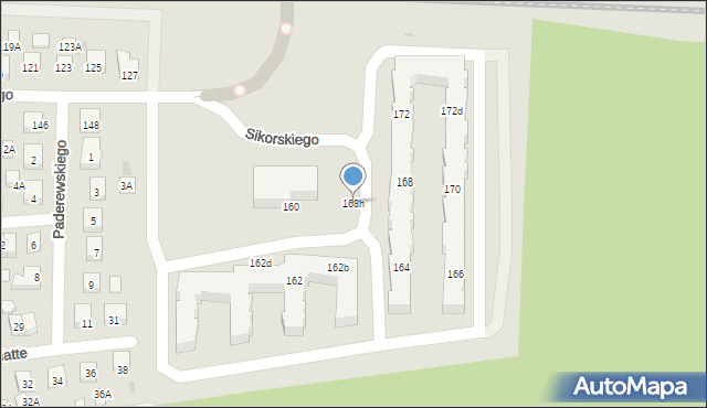 Wejherowo, Sikorskiego Władysława, gen., 168h, mapa Wejherowo