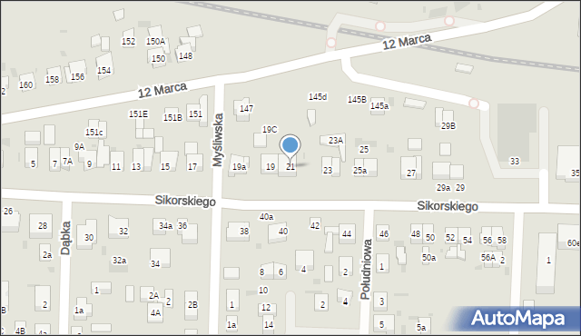 Wejherowo, Sikorskiego Władysława, gen., 21, mapa Wejherowo