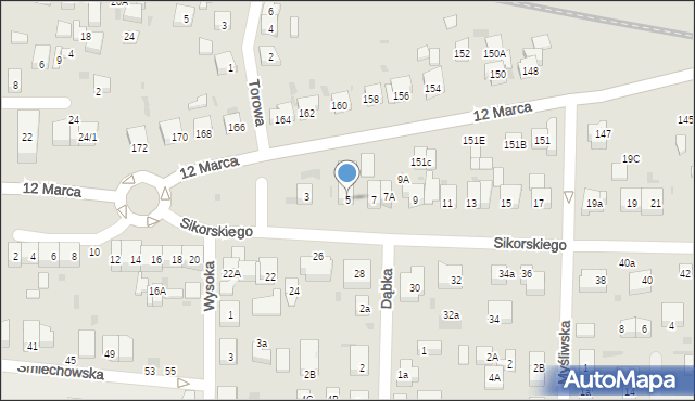 Wejherowo, Sikorskiego Władysława, gen., 5, mapa Wejherowo